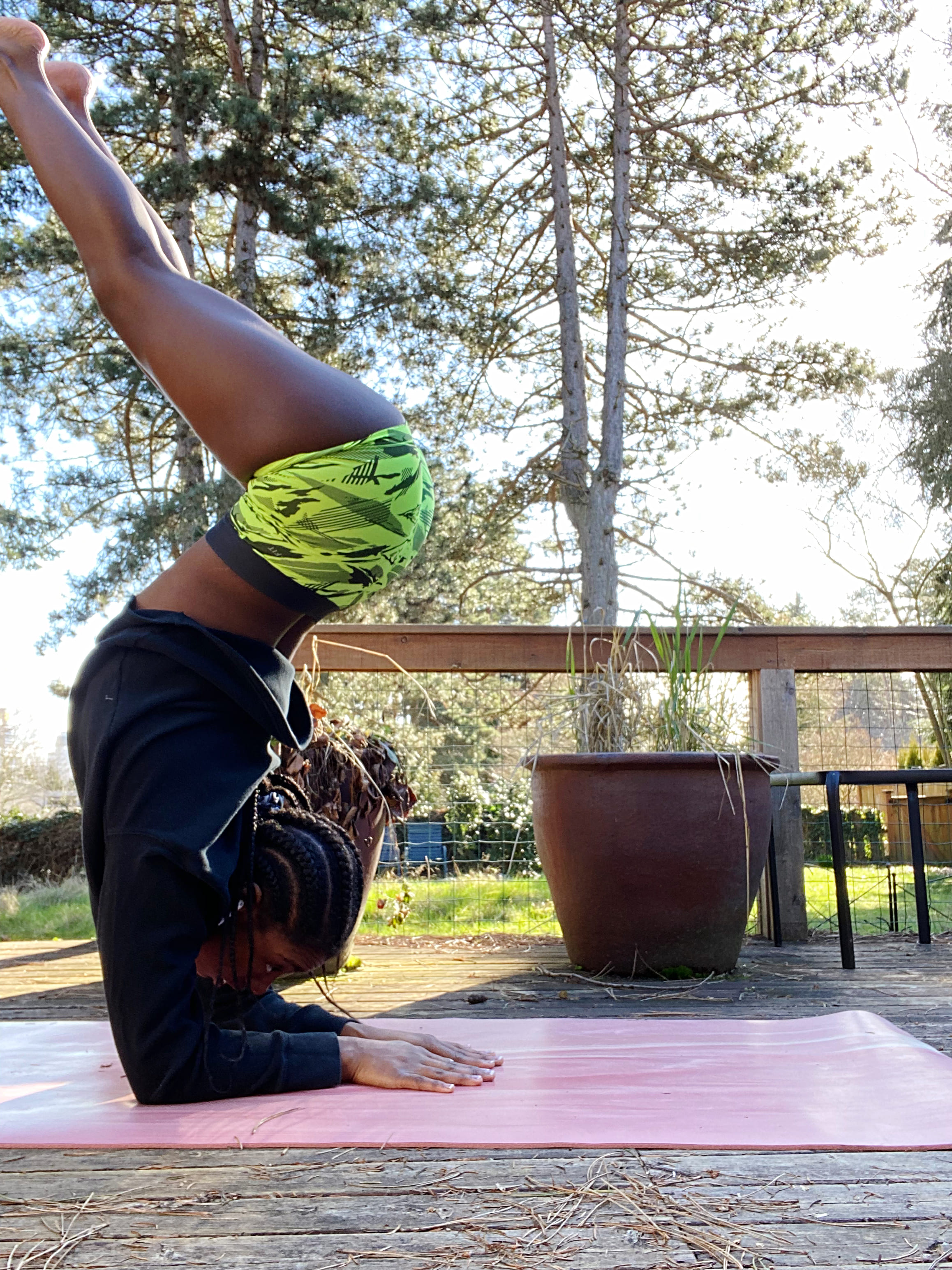 Person meditating at home